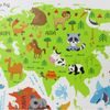 Samolepící dětská mapa světa se zvířátky