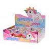 Unicorn hmota duhová v kelímku 9,5x7,5cm s jednorožcem 3barvy 12ks v DBX