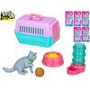Toys&Trends kočka s přepravkou 7,5cm a doplňky 6druhů na kartě