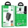 Gentle PD20W jednoportová nabíječka Type-C to Lightning ČERNÝ
