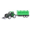 Traktor nakladač 17cm 3druhy na setrvačník + 2vlečky v krabičce