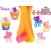 Unicorn hmota duhová v kelímku 9,5x7,5cm s jednorožcem 3barvy 12ks v DBX