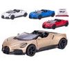 Kinsmart Bugatti Mistral 13cm 1:36 kov zpětný chod 4barvy 12ks v DBX