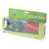 Kids Globe Farming traktor kov 25cm na setrvačník s vlečkou na baterie+světlo/zvuk 4druhy v krabičce