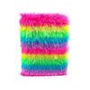 Glamour zápisník duhový plyšový 15,5x2,5x21,5cm 80stran 12ks v DBX