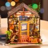 RoboTime 3D dřevěná skládačka Miniatura domečku Květinový skleník