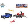 Kids Globe Traffic auto SUV 30cm na zpětný chod na baterie se světlem a zvukem s bagrem v krabičce