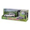 Kids Globe Traffic Volvo EX90 kov s přívěsem pro koně 28cm zpětný chod v krabičce