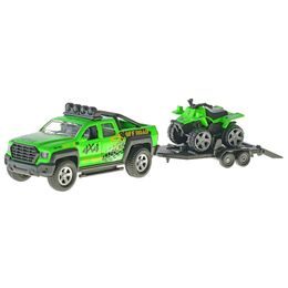 Kids Globe Traffic Volvo EX90 kov s přívěsem pro koně 28cm zpětný chod v krabičce