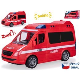 Auto hasiči CZ 21,5cm 1:20 na setrvačník na baterie se světlem a zvukem v krabičce