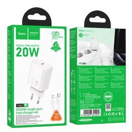 Gentle PD20W jednoportová nabíječka Type-C to Lightning BÍLÝ