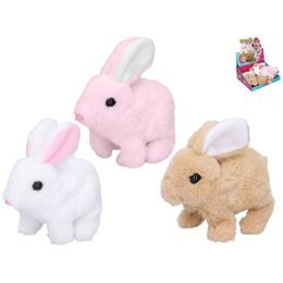Králík plyšový 15cm na baterie chodící se zvukem 8ks v DBX