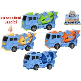 Auto stavební míchačka 10cm po stlačení jezdící 4barvy 12ks v DBX