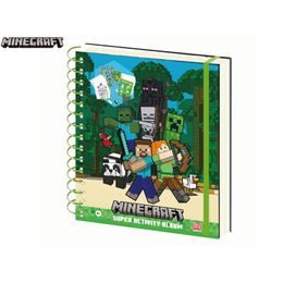 Minecraft sada omalovánky 26x24x3cm s fixami, voskovkami a doplňky