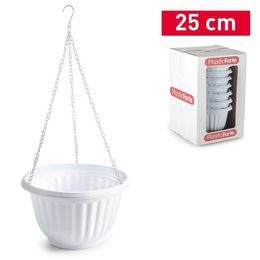 PF Závěsný květináč 25cm bílá