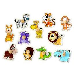 2Kids Toys Dřevěná magnetka velká pompon Žirafa