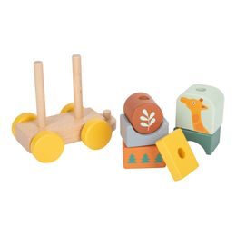 small foot Dřevěný traktor zelený