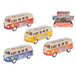 Kinsmart Autobus Volkswagen 13cm kov na zpětný chod 4barvy 12ks v DBX