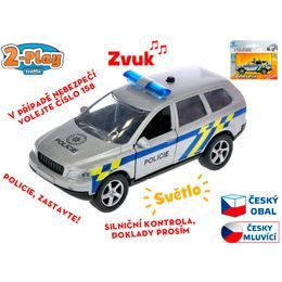 2-Play Traffic policie CZ 11cm kov na zpětný chod na baterie česky mluvící se světlem v krabičce