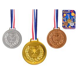 Medaile 6cm set 3ks na kartě