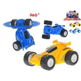 Auto akrobatické 360° 12cm na setrvačník 4barvy 12ks v DBX