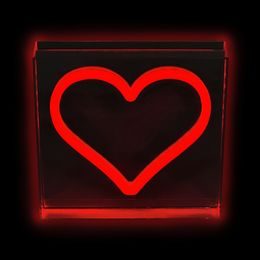 2Kids Toys LED NEON LIGHT lampička Srdce červené