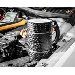 Keramický hrnek černý - TYRES