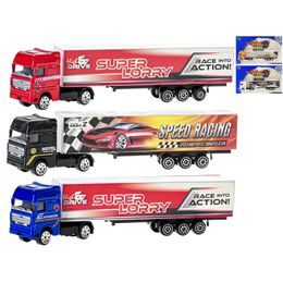 Kamion kontejnerový 20cm 1:87 kov volný chod 5druhů na kartě