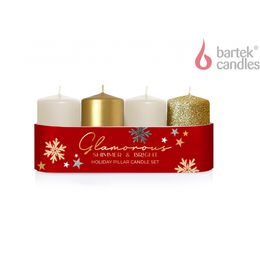 Bartek Svíčka adventní 4ks 40x70 zlatý mix