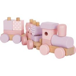 small foot Nasazování Dřevěný vláček růžový