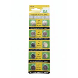 Alkalické knoflíkové baterie AG8 1.55V – 10 ks