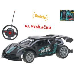 R/C auto závodní 21cm 1:18 27MHz plná funkce na baterie se světlem v krabičce