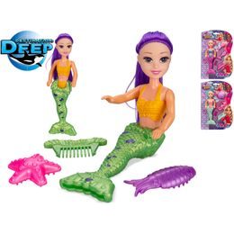 Destination Deep mořská panna 17cm s doplňky 3ks 3barvy na kartě