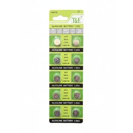 Alkalické knoflíkové baterie AG7 1.55V – sada 10 ks