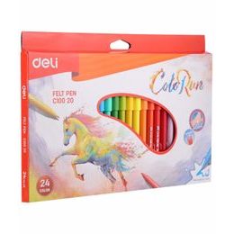 DELI Fixy barevné 24ks ColoRun EC10020-24