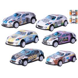 Auto sportovní 6,5cm kov zpětný chod 10druhů na kartě