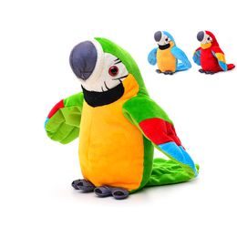 Papoušek plyšový 21cm 3barvy