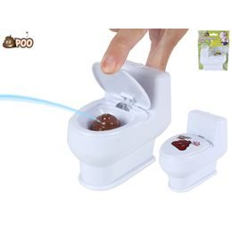 POO toaleta stříkající vodu 10cm na kartě