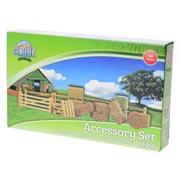 Kids Globe Farming Land Rover kov s přívěsem pro koně 26cm zpětný chod v krabičce