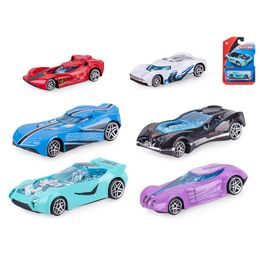 Auto závodní 8cm kov volný chod 6druhů na kartě