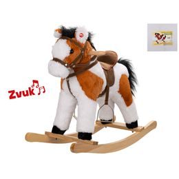 Kůň plyšový houpací 55cm na baterie se zvukem v krabičce