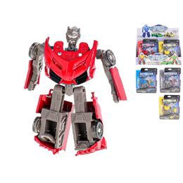 Auto/robot 8,5cm kov volný chod v blistru 4barvy 8ks v DBX