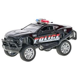 Auto policie 13cm kov zpětný chod 2barvy v krabičce