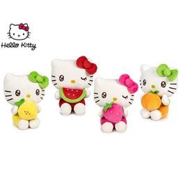 Hello Kitty plyšová 16cm sedící s ovocem 4druhy 0m+