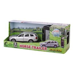 Kids Globe Traffic Volvo EX90 kov s přívěsem pro koně 28cm zpětný chod v krabičce