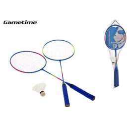 Gametime badmintonové rakety 62,5cm 2ks s košíčkem v síťce