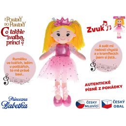Panenka Princezna Babetka 35cm měkké tělo na baterie česky zpívající 0m+ na kartě