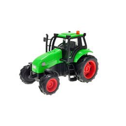 Kids Globe Farming Land Rover kov s přívěsem pro koně 26cm zpětný chod v krabičce
