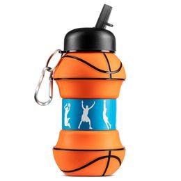 Skládací silikonová láhev - Basketbal