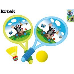 Krtek tenisové rakety 40cm 2ks + míček a košík v krabičce
